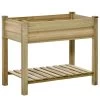Outsunny Huerto Urbano De Madera Con Estante 91x51x76 Cm Mesa De Cultivo Rectangular Con Orificios De Drenaje Para Cultivos Plantas Jardín Terraza Exterior Color Natural -Tienda de muebles de jardín d775abb5deea3f34711ba4c6a8630d15b85502fd 4ecd47788a4c490babf9feeb245167b5