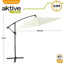 Parasol Excéntrico Banana 300 Cm Crema Mástil Aluminio Aktive Garden -Tienda de muebles de jardín d8135280739a914a8359712297616cd97e977ee9 9e9f1628be3e4a06b5bdffc313c074cb