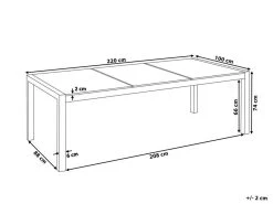 Mesa De Comedor De Metal/vidrio Templado Transparente/plateado 220 X 100 Cm GROSSETO -Tienda de muebles de jardín d845cdc37ad40d15399352138969e6ad8fef61bb 2f8b8cfc1cf041fe886b27241502cf33