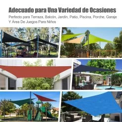 Outsunny Toldo Vela Color Arena Sombrilla Parasol Triangulo Tela De Poliéster Jardin Playa Camping Sombra (varios Colores Y Medidas), Medida 3x3x3 Metros, Color Arena -Tienda de muebles de jardín d93d1b503179789681b6bcb88c6aa956985762ca a3737ed33f8e45148ad347db4ab046e9