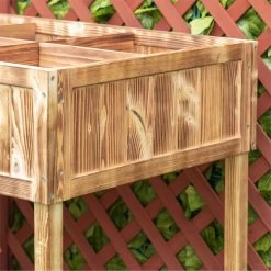 Outsunny Huerto Urbano De Madera 120x60x81 Cm Jardinera Elevada Para Cultivo De Plantas Flores Con Estante Inferior Para Jardín Terraza Exterior Carbanizado -Tienda de muebles de jardín d9f512923a5271fe8033446af981359e44da7fd0 30d2d4b3acfd4d6ebf7fc9c2591f7567