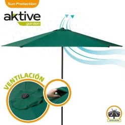 Parasol Hexagonal 250 Cm Color Verde Mástil Aluminio Aktive Garden -Tienda de muebles de jardín dbd75669376164c0c075d69aef3a38fe03a2edf2 0c3af491a978488e90f5d6113378d87e