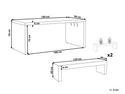 Conjunto De Jardín De Cemento Reforzado Mesa Y 2 Bancos En Forma De U Gris TARANTO -Tienda de muebles de jardín dc2607d431c6ca990f2a1f808222a59771e4e5c6 808a1e3fb9034a5c80dfb79889bba375