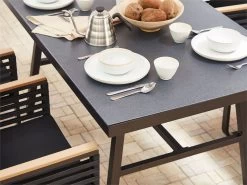 Mesa De Jardín De Aluminio Negro 150 X 90 Cm CANETTO -Tienda de muebles de jardín dd3f94b6f2fce013bc87b315441582eed2d37b1f a121bae380f142f59a4867d0e5f5f0d8