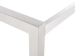 Mesa De Comedor De Metal/granito Gris Oscuro/plateado 220 X 100 Cm GROSSETO -Tienda de muebles de jardín de47696bc7a8b7322efbc06a7720fe777deae0c7 af87d8082bae408f911829fae218ed6b