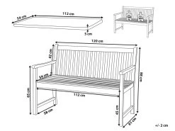 Banco De Jardín De Madera Con Cojín Terracota 120 Cm VIVARA -Tienda de muebles de jardín dfd7257daea6e67e56335c6a912eaee7da2d356d 3a9701ec5cc44d64a60e2348bfd5b72c