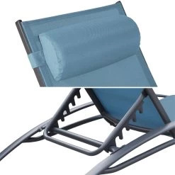 Juego De 2 Tumbonas GALAPAGOS De Textileno Y Aluminio Gris Antracita -Tienda de muebles de jardín dffe1d466ab49b2b0780dc39f2f46885154106aa 39b89a43ab154d74a15897bee0dcc7b9