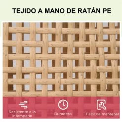 Outsunny Tumbona De Ratán Sintético Chaise Longue Con Respaldo Ajustable En 5 Posiciones Cojín Acolchado Y 2 Ruedas Para Jardín Terraza Acero 200x65x31 Cm Natural Y Beige 15 Outsunny Tumbona De Ratán Sintético Chaise Longue Con Respaldo Ajustable En 5 Posiciones Cojín Acolchado Y 2 Ruedas Para Jardín Terraza Acero 200x65x31 Cm Natural Y Beige -Tienda de muebles de jardín e026fbe8dbadbac7d4cd4a7d4d8ce4d071414fd3 480535df91384743af5cbc7634768ea4