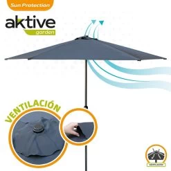 Parasol Hexagonal 300 Cm Color Antracita Mástil Aluminio Aktive Garden -Tienda de muebles de jardín e074dec114002cb0aa469686fa8454b66612d9e6 24fcf39b69c547aeafcba92aa4b97029