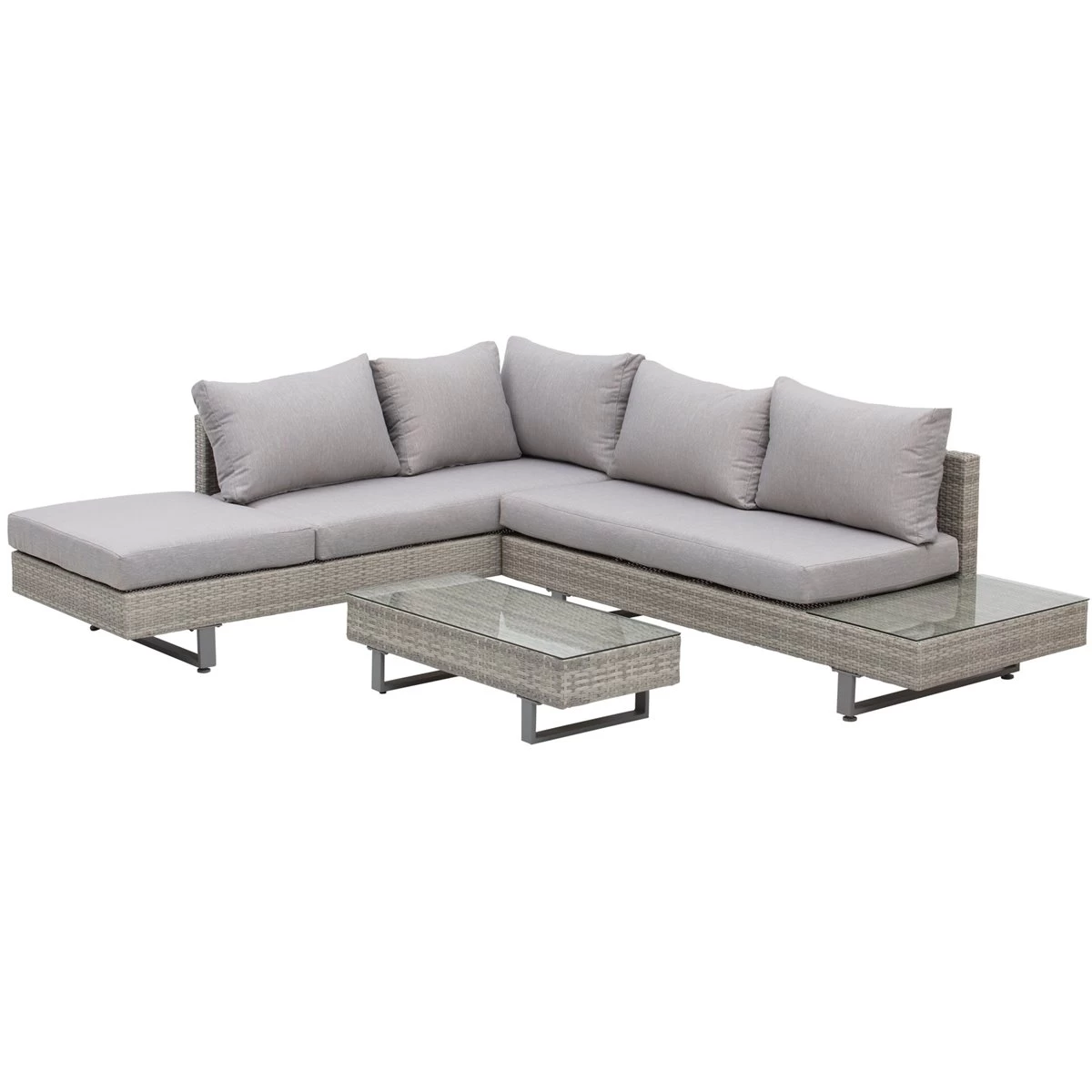 Outsunny Conjunto De Muebles Ratán De 3 Piezas Mesa De Centro Sofá Doble Y Sofá De 3 Plazas Con Cojines Extraíbles Para Jardín Terraza Patio Acero Gris 3 Outsunny Conjunto De Muebles Ratán De 3 Piezas Mesa De Centro Sofá Doble Y Sofá De 3 Plazas Con Cojines Extraíbles Para Jardín Terraza Patio Acero Gris
