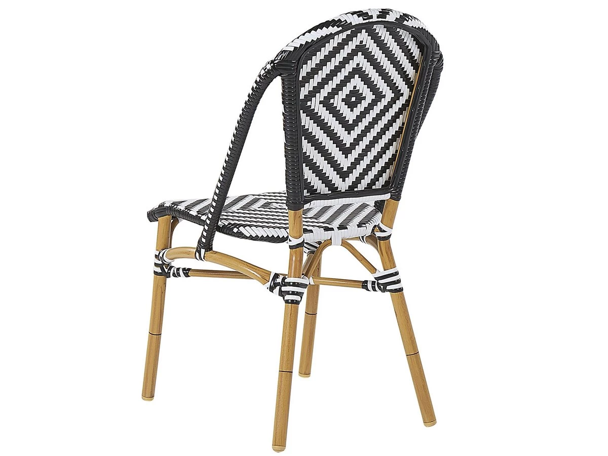 Conjunto De 4 Sillas De Jardín Negro/blanco RIFREDDO 11 Conjunto De 4 Sillas De Jardín Negro/blanco RIFREDDO - Imagen 9