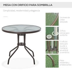 Outsunny Conjunto De Muebles Para Jardín Con 4 Sillas 1 Mesa Y 1 Parasol Texteline Aluminio Y Poliéster Beige -Tienda de muebles de jardín e137834e64554d2cd3b3a0411e32cd758706c2a2 bcf778bb3ebb4ed6954335616dbc8294