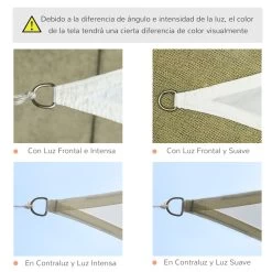 Outsunny Toldo Vela Color Crema Sombrilla Parasol Triangulo Tela De Poliéster Jardin Playa Camping Sombra (varios Colores Y Medidas), Medida 3x3x3 Metros, Color Crema -Tienda de muebles de jardín e321cd5c37aef06a6ddae83716137d2abb3d4d82 959e61ff541e4d05b15f1230c51d5f0f