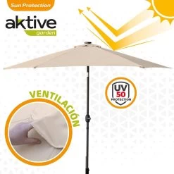 Sombrilla Para Jardín Hexagonal 18 Luces LED Inclinable Aktive -Tienda de muebles de jardín e3b04c26d7ef2496cc6074900578226b15415ce2 23db3335215941eda5cb3ba23520f9b6