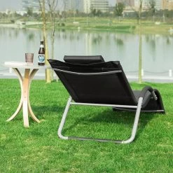Tumbona De Jardín,Silla De Terraza, Estructura De Hierro, Malla Transpirable Teslin OGS38-SCH SoBuy -Tienda de muebles de jardín e449d8e3579ec9128aa6e892927ed7277e4f741c e89cb3c685bb4a6dbbf33211c9bf54e5