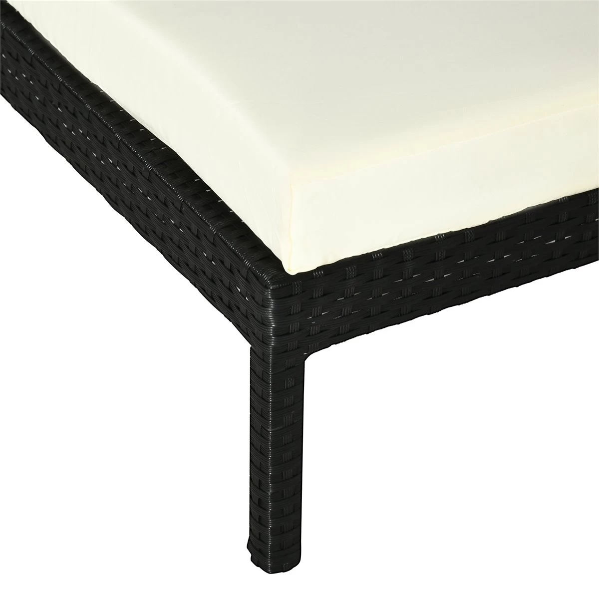 Outsunny Conjunto De 2 Tumbonas De Ratán De Jardín Con Cojines Acolchados Respaldo Ajustable En 5 Posiciones 2 Ruedas Y Tela Extraíble Lavable 67x196x51 Cm Negro 11 Outsunny Conjunto De 2 Tumbonas De Ratán De Jardín Con Cojines Acolchados Respaldo Ajustable En 5 Posiciones 2 Ruedas Y Tela Extraíble Lavable 67x196x51 Cm Negro - Imagen 9