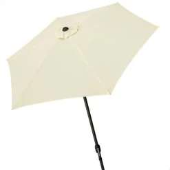 Parasol Hexagonal 250 Cm Color Crema Mástil Aluminio Aktive Garden