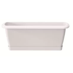Prosperplast Jardinera Respana Con Soporte De Plastico En Color Blanco 78,6 (largo) X 18,4 (ancho) X 14,5 (alto) Cm