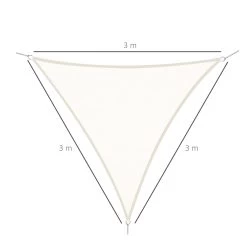 Outsunny Toldo Vela Color Crema Sombrilla Parasol Triangulo Tela De Poliéster Jardin Playa Camping Sombra (varios Colores Y Medidas), Medida 3x3x3 Metros, Color Crema -Tienda de muebles de jardín e7e1692e3a32d847a9d7f00c47cfffd72acc8cf9 17c51c73e03b487987ba68486d7d7622