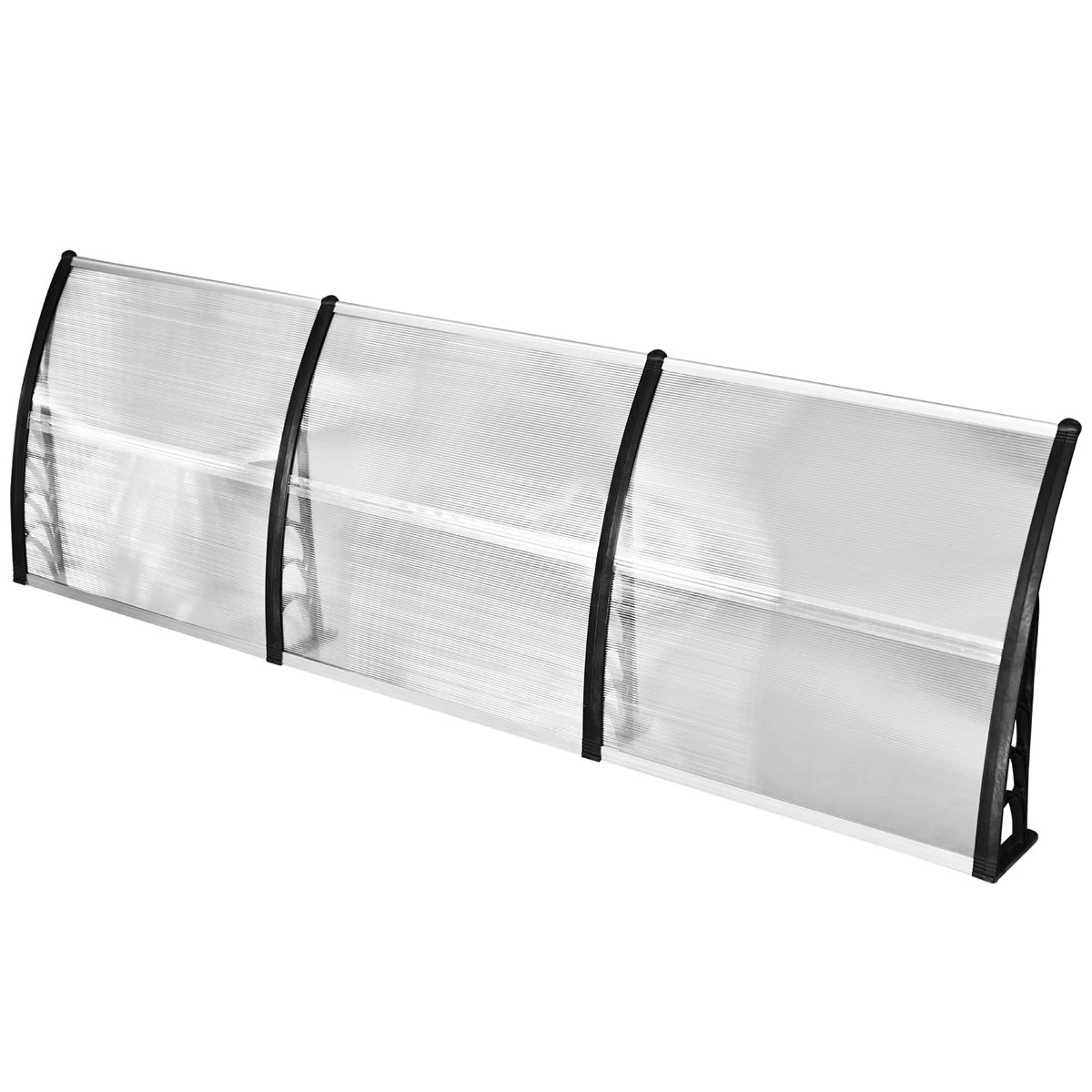 Outsunny Tejadillo De Protección Contra Sol Y Lluvia Para Puertas Ventanas Marquesina De Techo Diseño Moderno Aleación De Aluminio Duradero 90x295x23,5 Cm Transparente 8 Outsunny Tejadillo De Protección Contra Sol Y Lluvia Para Puertas Ventanas Marquesina De Techo Diseño Moderno Aleación De Aluminio Duradero 90x295x23,5 Cm Transparente - Imagen 6