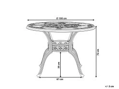 Mesa De Jardín De Metal Marrón Oscuro ⌀ 102 Cm SAPRI -Tienda de muebles de jardín e8fdf7a2bfc1744a18c48e8338a98999548b3330 5e4ddedfd23c4ab7a376a4d8dafd3087