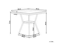 Mesa De Jardín De Metal Negro/madera Oscura 80 X 80 Cm CASPRI -Tienda de muebles de jardín e93259cf9c1666f4ebfd3693cfc77db3fa6f99f1 b9411c6af1564a9baeb38abf28ebc70d
