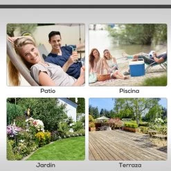 Outsunny Tumbona Plegable Y Reclinable De Aluminio Con Toldo Incorporado Para Piscina Jardín Terraza Exterior Carga 120 Kg 169x72x55/72cm Gris 19 Outsunny Tumbona Plegable Y Reclinable De Aluminio Con Toldo Incorporado Para Piscina Jardín Terraza Exterior Carga 120 Kg 169x72x55/72cm Gris -Tienda de muebles de jardín e9d0fbc3f021f660357083ae9ce1f06ad1dafc75 ee11ac58dd6f457eb1304e1ea3c2a4b5