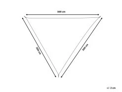 Toldo Vela Triangular De Poliéster Gris 300 X 300 Cm LUKKA -Tienda de muebles de jardín ead193f2b230bd78268f45b845f6e45ac8859f3a 29372ec26a3b4968bce51462cdaf12af