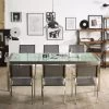 Mesa De Comedor De Metal/vidrio Templado Transparente/plateado 220 X 100 Cm GROSSETO -Tienda de muebles de jardín ecc973177ab80ab3324ea2ef22a1a5800cc8911d 08ebaae3d8f24a06b1e014b543690c41