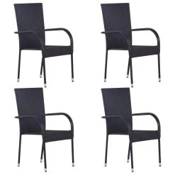 Set De Muebles De Comedor De Jardín 5 Piezas De Ratán Negro VidaXL -Tienda de muebles de jardín ecd73892f6cbcc686a69ecd56b661d81eebc18d3 c62fff4057c84f7b892541096de3866e