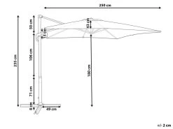 Sombrilla De Jardín 250x250x235 Cm Gris Oscuro MONZA -Tienda de muebles de jardín ee71f110a015290b02af1c8cdcc2a93d69185b91 3d230d2aba2340ccbde1d807a1cd8cc7