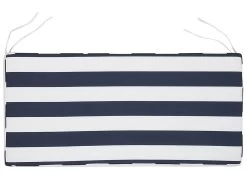 Banco De Jardín De Madera Con Cojín Azul Marino/blanco 160 Cm VIVARA -Tienda de muebles de jardín eebac73e3c1e30a0775dd21e05c0d132c8fa04ad 0bf910af99d54c16b4ef0029472473a1