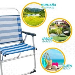 Silla Plegable Fija Aluminio Aktive Beach - Marinera -Tienda de muebles de jardín ef3a4eba54ab5bc32c8b13e5dbdbdc1ab5518f2b ab5ccf52f106403584df479f97627290