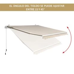 Outsunny Toldo Manual Plegable De Aluminio 295x250cm Ángulo Ajustable Manivela Para Exterior Balcón Jardín Terraza Crema 17 Outsunny Toldo Manual Plegable De Aluminio 295x250cm Ángulo Ajustable Manivela Para Exterior Balcón Jardín Terraza Crema -Tienda de muebles de jardín f1e51c934ecf586c863bcd48db8adb041f5f336d 06cb6c76e8024918b3f52450094bf796