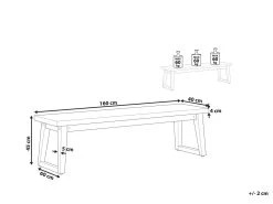 Banco De Jardín De Cemento Reforzado Gris/madera Clara 160 Cm ORIA -Tienda de muebles de jardín f277ba37dd354174013035613d0316613a4e0749 8c1b3f71af1e460ba502ff4958bbe380