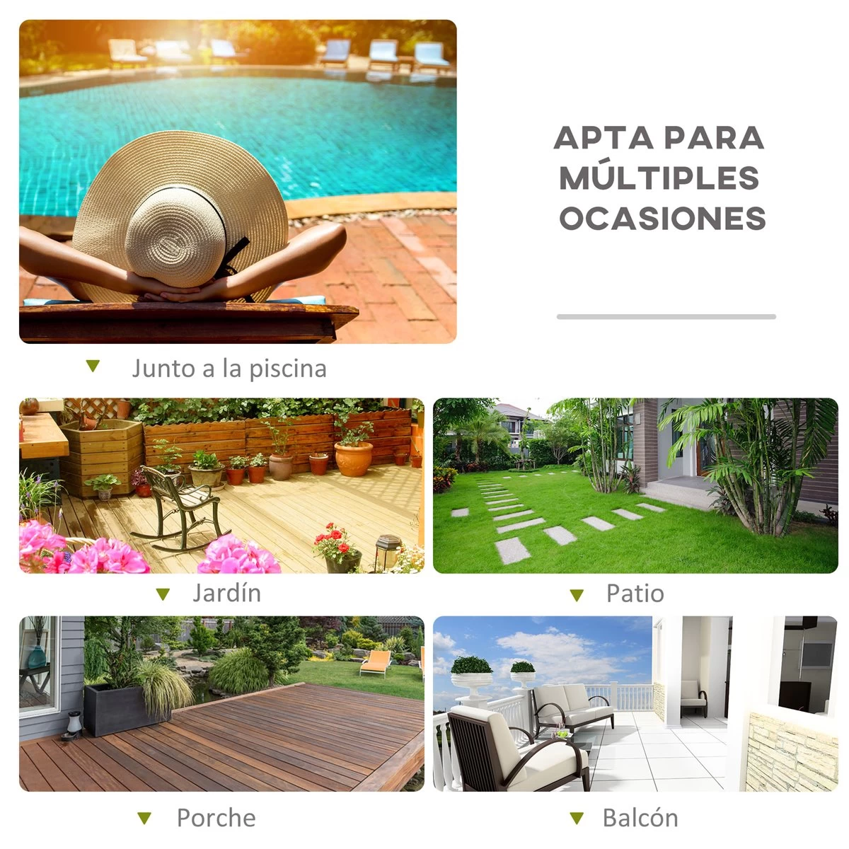 Outsunny Tumbona Mecedora De Jardín Con Reposacabezas Extraíble Sillón Tumbona Ergonómica De Exterior Plegable Tela De Texteline Para Patios Piscina Al Aire Libre 80x154x84 Cm Verde 9 Outsunny Tumbona Mecedora De Jardín Con Reposacabezas Extraíble Sillón Tumbona Ergonómica De Exterior Plegable Tela De Texteline Para Patios Piscina Al Aire Libre 80x154x84 Cm Verde - Imagen 7