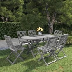 Juego De Comedor De Jardín 7 Pzas Madera Maciza De Acacia Gris VidaXL -Tienda de muebles de jardín f4cc9d59a8c5c6a66fb6e2dcc1ab71cc61cc3dae 8e62bf39b3084ba3a1ec13e5b73f9be1