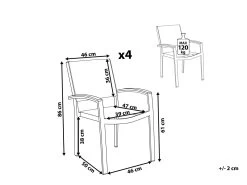 Conjunto De 4 Sillas De Jardín Gris PERETA -Tienda de muebles de jardín f65e82011f7980d97caba41727db49d0530030eb 3586c92c5d0a415993476070c9f30814