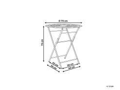 Mesa De Balcón De Metal Blanco Crema ø 70 Cm STIFFE -Tienda de muebles de jardín f72b2896c940f21131a413669854d7f1b8e2c0b5 499133a10b8a4b37bcb8f2cf6a1a6952