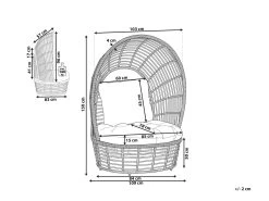 Silla De Ratán Beige/natural/blanco LIDO -Tienda de muebles de jardín f8007af79319cdaa3385e052e5c72746b6e100bf 0858c38da24d488e8a712a1c2c911fd6