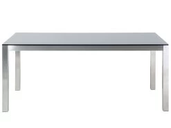Mesa De Comedor De Metal/vidrio Templado Negro/plateado 180 X 90 Cm GROSSETO -Tienda de muebles de jardín f9e01dca5c25aa6dea6f33ce6dbc7c4bfae65009 35868738d7574f6eaf831851fb282eae
