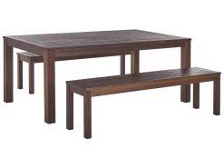 Conjunto De Jardín Mesa Y 2 Bancos Madera Oscura TUSCANIA -Tienda de muebles de jardín f9fb0b1914b1bee6f26f936090cee3fb25a29c31 c9ab64bcbc29496db78295a658e11911