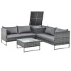 Outsunny Conjunto De 4 Muebles De Jardín De Ratán Con 2 Sofás Dobles Mesa Central Mesa Con Arcón Cojines Extraíbles Para Terraza Exterior 132x69x64 Cm Gris -Tienda de muebles de jardín fa8dc70d682dedd088cc811f6d8a6953622f287c 17ac6f83f22f48268237e60dfdaa2081