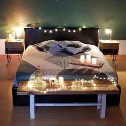 Banco De Madera Blanco/marrón SCANIA -Tienda de muebles de jardín ffe087fd334f1995727f2125bd125646fd3f91c0 8a8d02faf6be49d6a47d4cc6e6e04a84